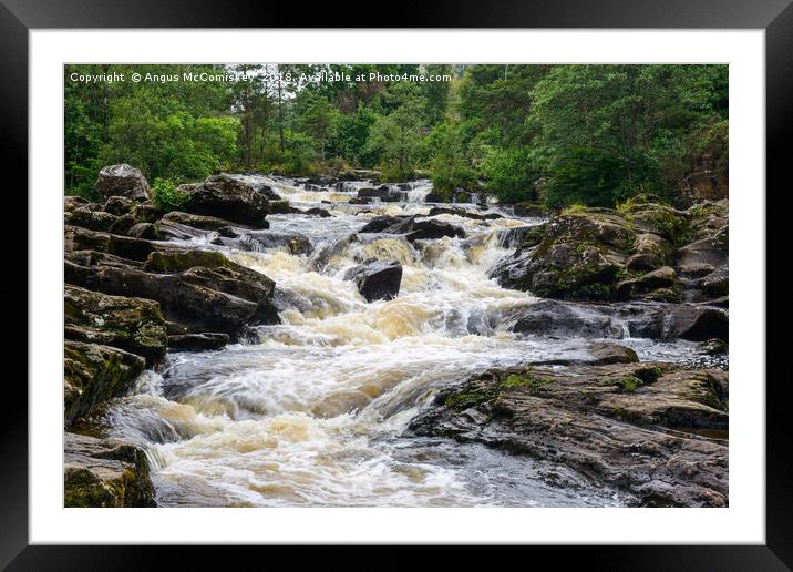 Falls of Dochart Framed Mounted Print by Angus McComiskey