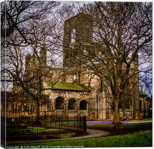 Kirkstall Abbey Canvas Print by Colin Metcalf