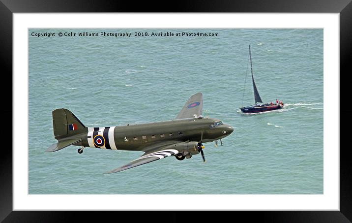 The BBMF  Dakota DC3 At Beachy Head Framed Mounted Print by Colin Williams Photography