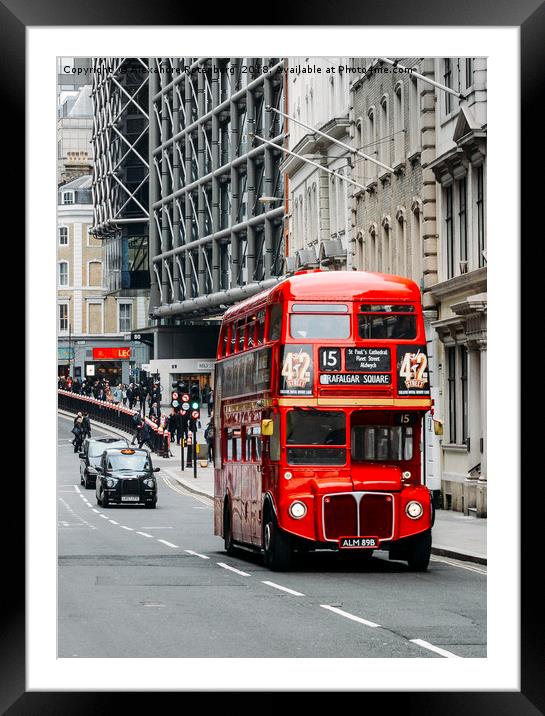 London Routemaster Bus Framed Mounted Print by Alexandre Rotenberg