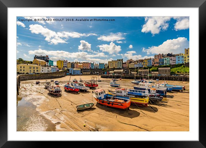 Tenby Harbour Framed Mounted Print by RICHARD MOULT