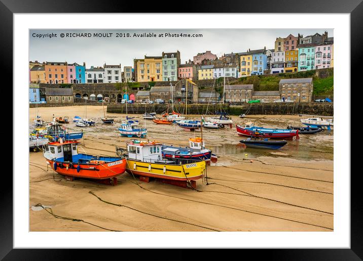 Tenby Harbour Framed Mounted Print by RICHARD MOULT
