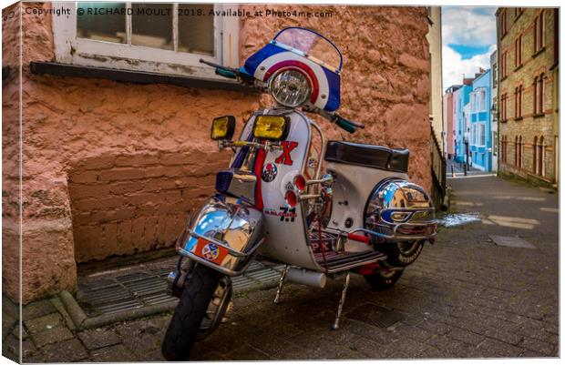Motor Scooter Canvas Print by RICHARD MOULT