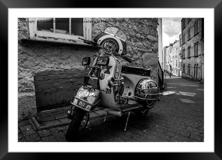 Classic Motor Scooter Framed Mounted Print by RICHARD MOULT
