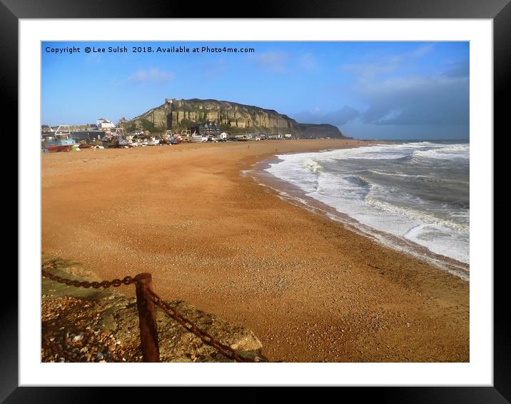         Hastings beach Framed Mounted Print by Lee Sulsh