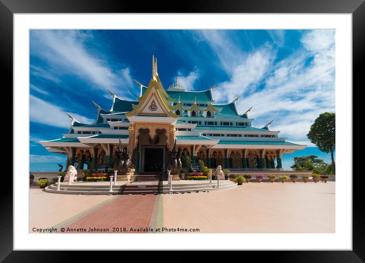 Wat Phar Pu korn Framed Mounted Print by Annette Johnson