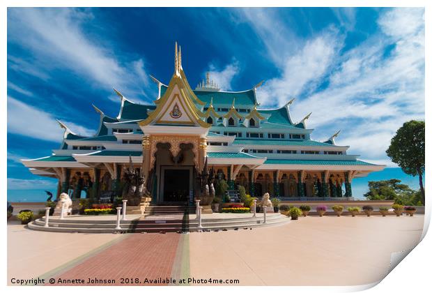 Wat Phar Pu korn Print by Annette Johnson