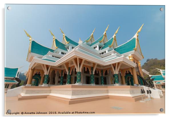 Wat Phar Pu Korn Acrylic by Annette Johnson