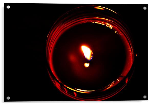 Dark as Candle Acrylic by Alexia Miles