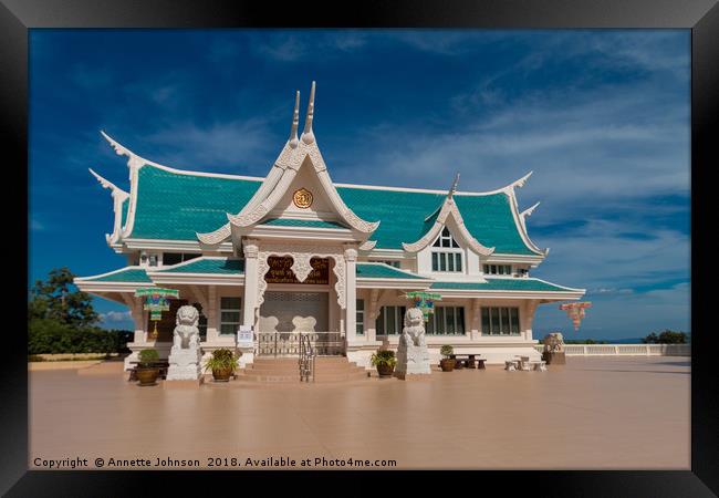 Wat Phar Pu korn-Library Framed Print by Annette Johnson