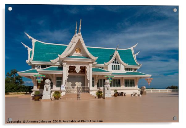 Wat Phar Pu korn-Library Acrylic by Annette Johnson