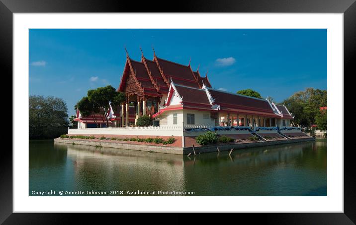 Wat Phra Narai Maharat Framed Mounted Print by Annette Johnson