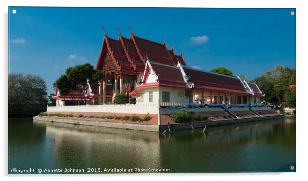 Wat Phra Narai Maharat Acrylic by Annette Johnson