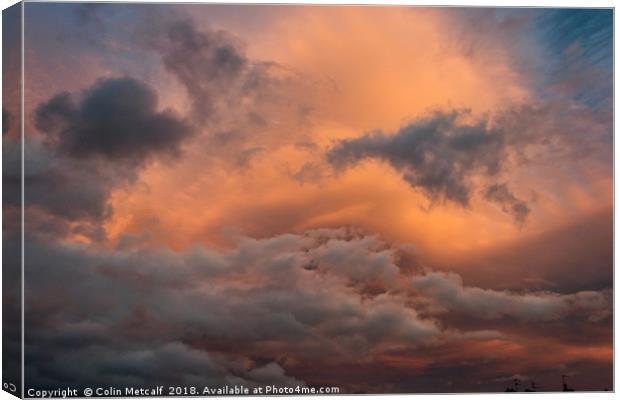 Red Sky at Night..... Canvas Print by Colin Metcalf