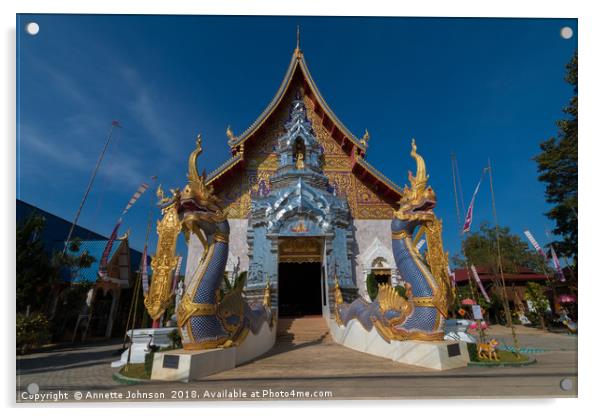 Wat Khu Khea Acrylic by Annette Johnson