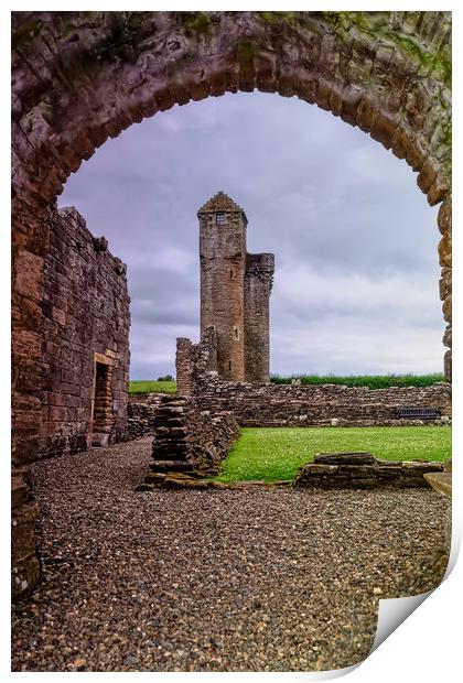 Crossraguel Abbey Tower House  Print by Valerie Paterson