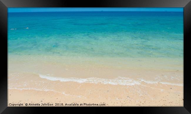 Ocean Blue Framed Print by Annette Johnson