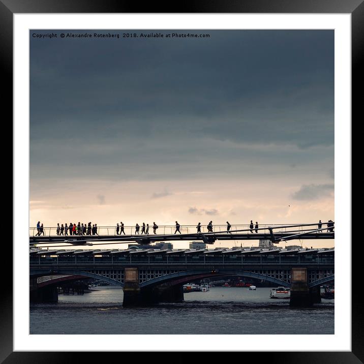Millennium Bridge, London Framed Mounted Print by Alexandre Rotenberg