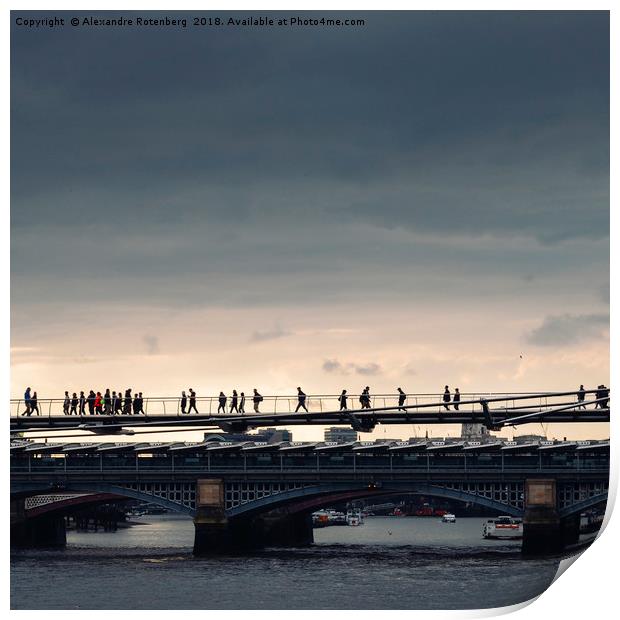 Millennium Bridge, London Print by Alexandre Rotenberg