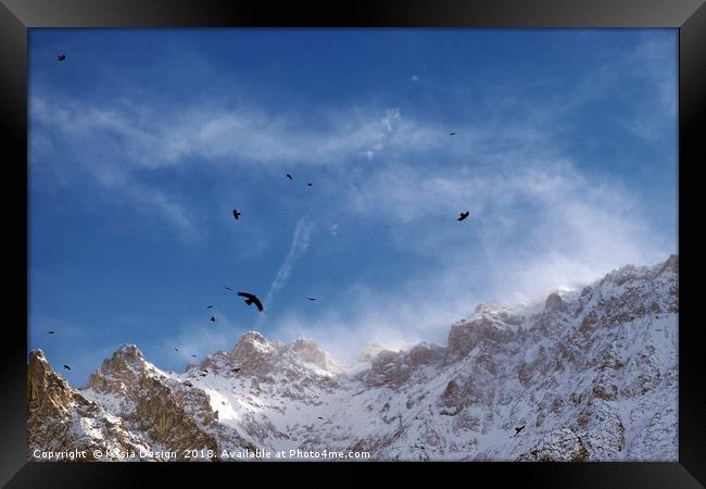 Soaring Above the Alps Framed Print by Kasia Design
