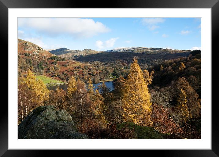 Overlooking Rydal Water Framed Mounted Print by James Battersby