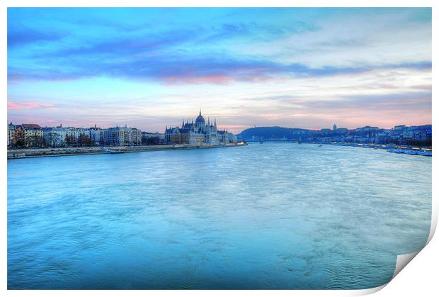 Pastel Hues of the Danube Print by Adam Lucas