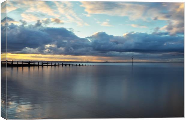 Portobello beach at Dusk Canvas Print by Miles Gray