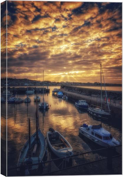 God rays over North Berwick Canvas Print by Miles Gray