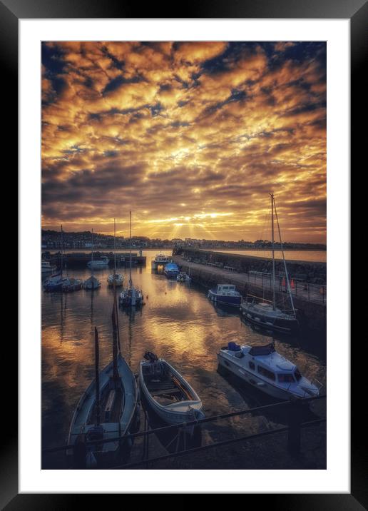 God rays over North Berwick Framed Mounted Print by Miles Gray