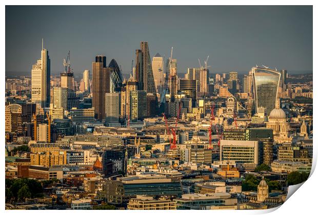 The City from BT Tower Print by Simon Belcher
