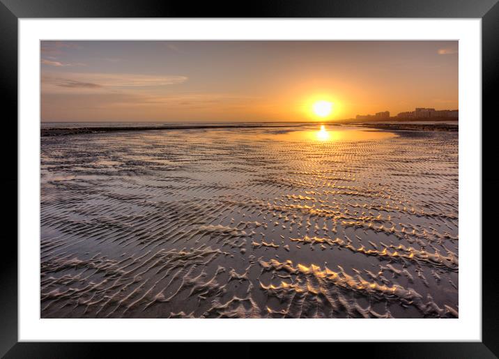 Rippled Sunset Framed Mounted Print by Malcolm McHugh