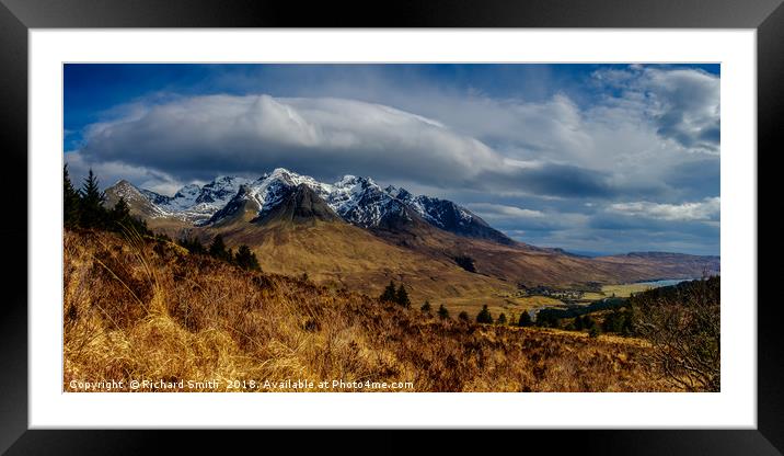 Fantasy Cuillin Framed Mounted Print by Richard Smith