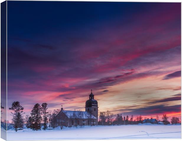 Swedish sunset Canvas Print by Hamperium Photography