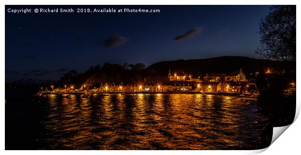 Portree pier at dusk Print by Richard Smith