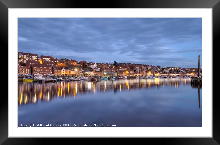 The blue hour at Whitby Framed Mounted Print by David Oxtaby  ARPS
