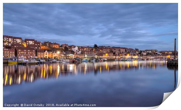 The blue hour at Whitby Print by David Oxtaby  ARPS