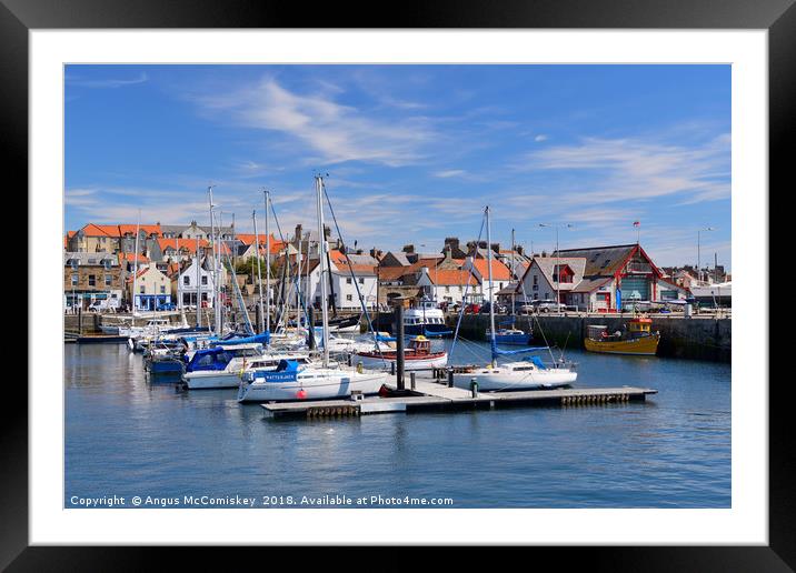 Anstruther harbour in East Neuk of Fife, Scotland Framed Mounted Print by Angus McComiskey