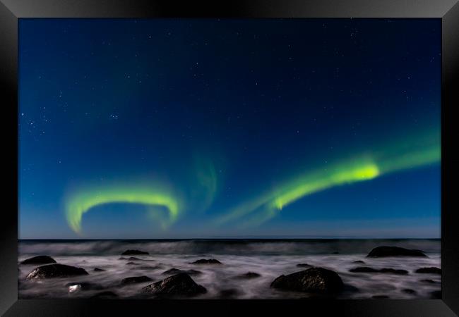 Aurora @ Eggum Framed Print by Thomas Schaeffer