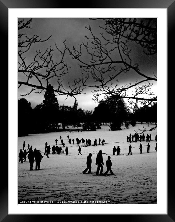 Winter park Framed Mounted Print by steve ball