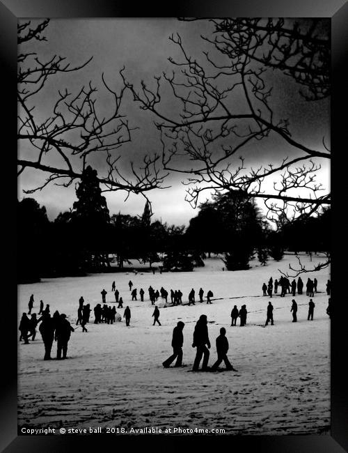 Winter park Framed Print by steve ball