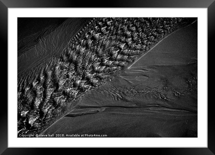 Water ripples Framed Mounted Print by steve ball