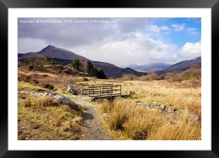 Country Path in Snowdonia Framed Mounted Print by Pearl Bucknall