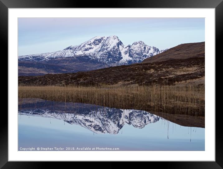 Dawn at Loch Cill Chriosd Framed Mounted Print by Stephen Taylor