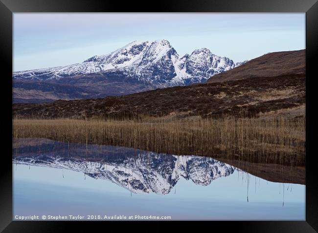 Dawn at Loch Cill Chriosd Framed Print by Stephen Taylor
