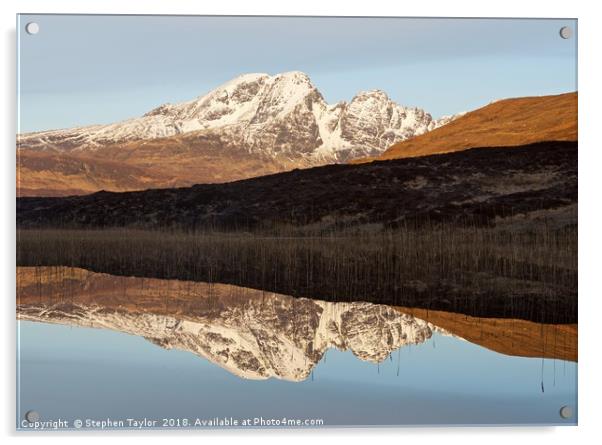 Reflections of Blaven Acrylic by Stephen Taylor