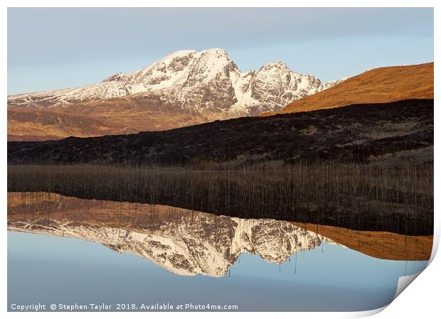 Reflections of Blaven Print by Stephen Taylor
