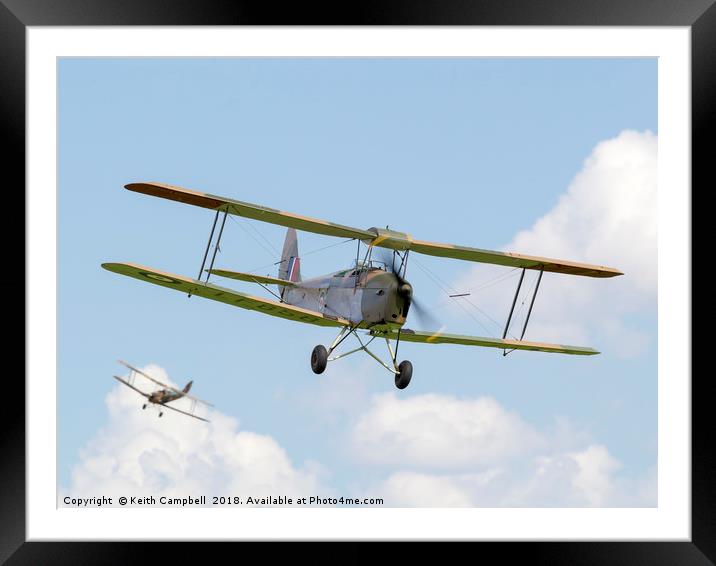 De Havilland DH.82B Queen Bee Framed Mounted Print by Keith Campbell
