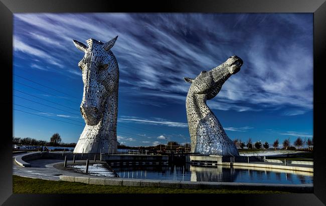 The Kelpies Framed Print by Charles Simpson