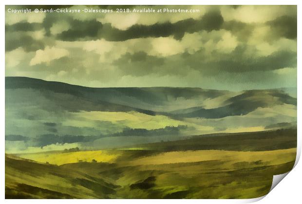 Wensleydale Digital Painting Print by Sandi-Cockayne ADPS