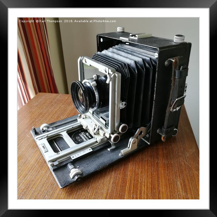 Vintage Camera. Framed Mounted Print by Karl Thompson